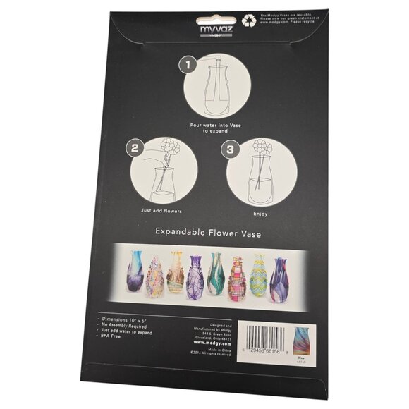 Modgy Expandable Reusable Flower Vases Pack Of 4 Louis C. Tiffany Designs NEW - Picture 4 of 8